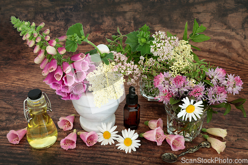 Image of Flowers and Herbs for Alternative Healing Remedies