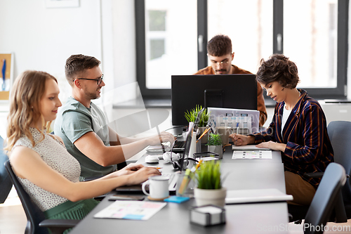 Image of business team or startuppers working at office