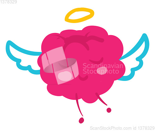 Image of Image of a raspberry shaped angel, vector or color illustration.