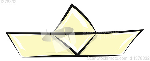 Image of Paper boat, vector or color illustration.