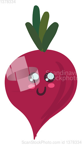 Image of Image of cute beet, vector or color illustration.