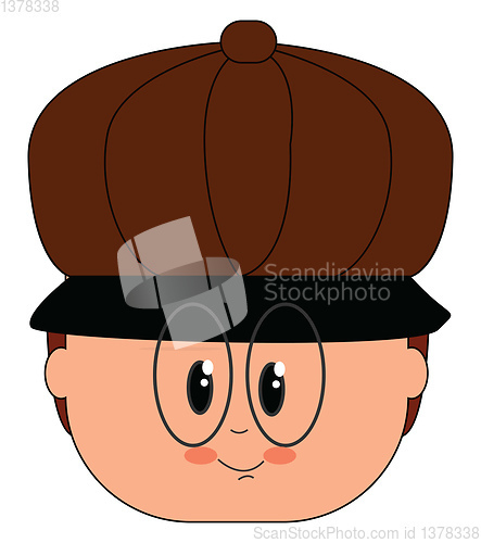 Image of Image of character-in-hat / boy wearing hat, vector or color ill