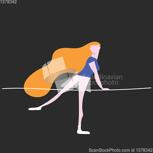 Image of Image of dancer, vector or color illustration.