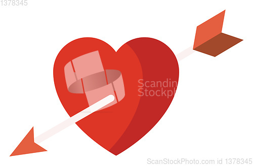 Image of Valentine heart, vector or color illustration.