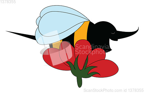 Image of Image of bee, vector or color illustration.