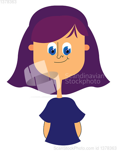 Image of Purple hair, vector or color illustration.