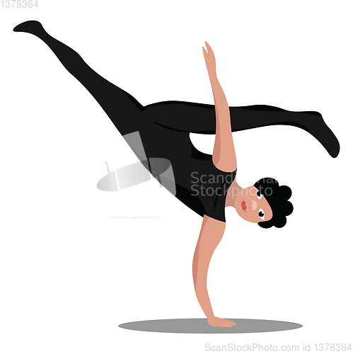 Image of Image of capoeira dance, vector or color illustration.