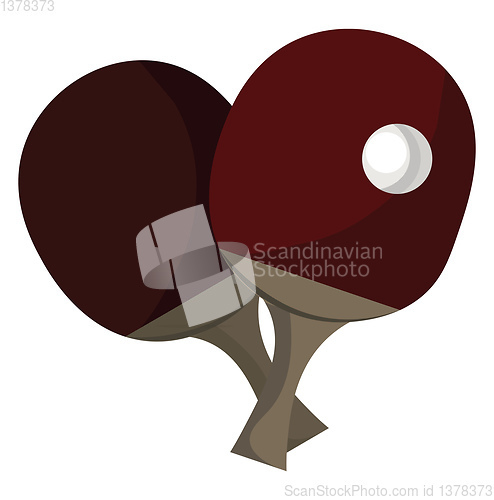 Image of Table tennis racket, vector or color illustration.