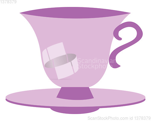 Image of Purple cup, vector or color illustration.