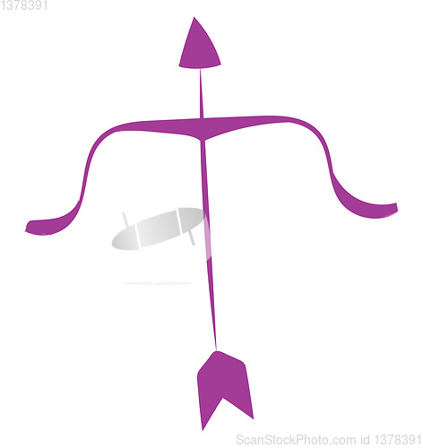 Image of Image of bow and arrow, vector or color illustration.
