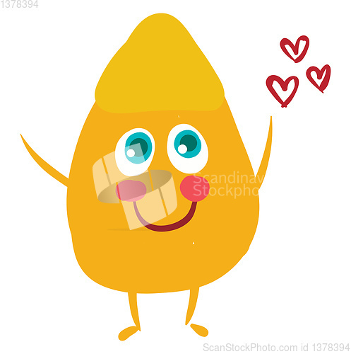 Image of Romantic corn kernel, vector or color illustration.