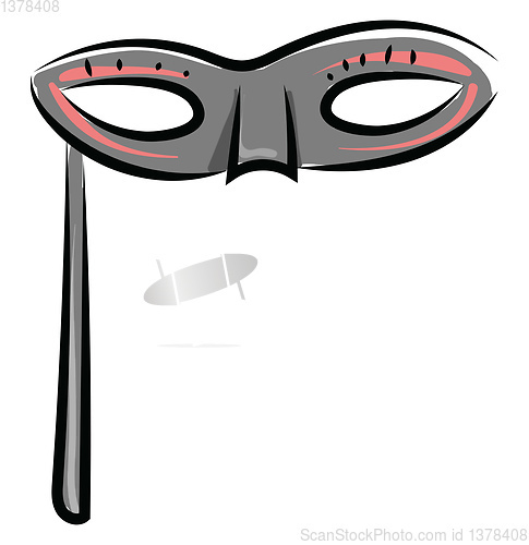Image of A grey colored mask for covering face, vector or color illustrat