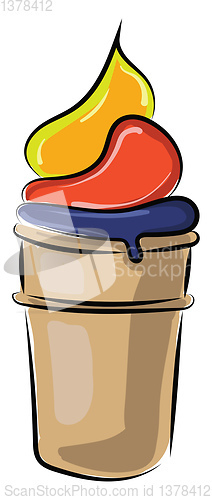 Image of Image of colorful ice cream, vector or color illustration.