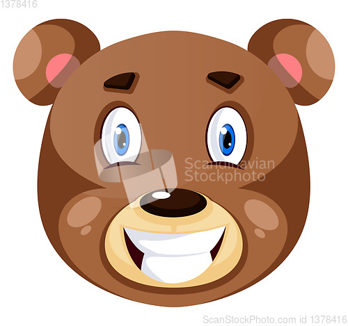 Image of Bear is feeling satisfied, illustration, vector on white backgro