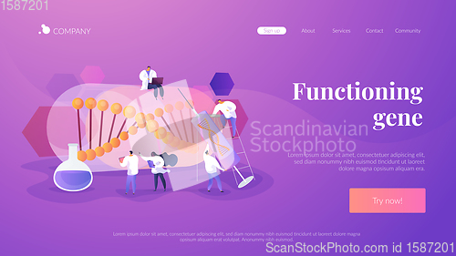 Image of Gene therapy landing page concept