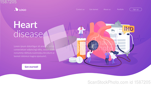 Image of Ischemic heart disease landing page concept