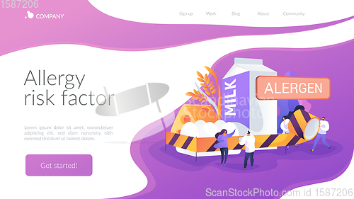 Image of Food allergy landing page concept