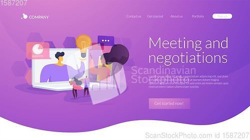 Image of Online conference landing page concept