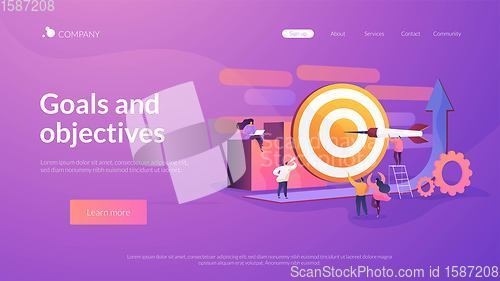 Image of Goals landing page concept