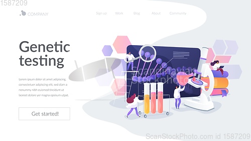 Image of Genetic testing landing page concept