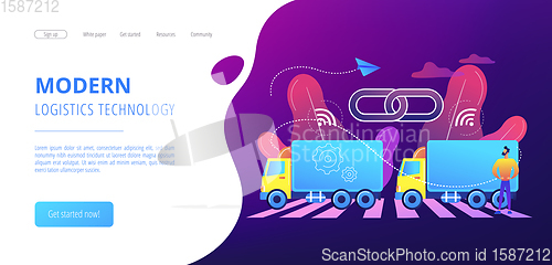 Image of Truck platooning concept landing page.