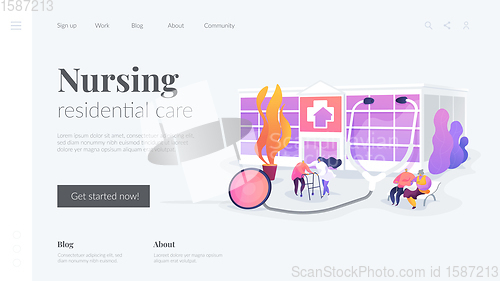 Image of Nursing home landing page concept