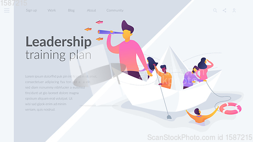 Image of Leadership landing page template.