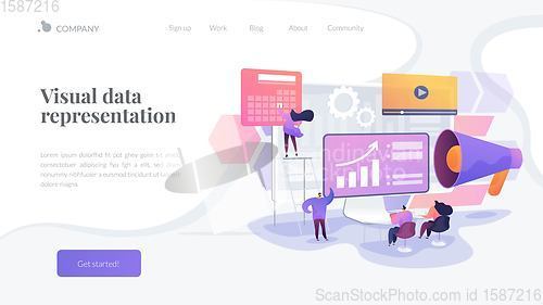 Image of Digital presentation landing page concept