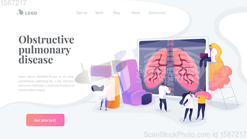 Image of Chronic obstructive pulmonary disease landing page concept