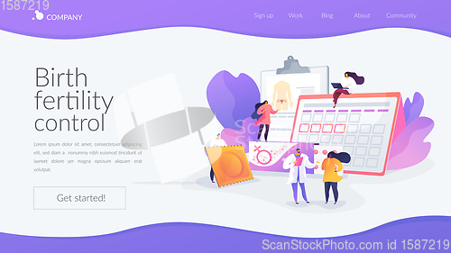 Image of Female contraceptives landing page concept