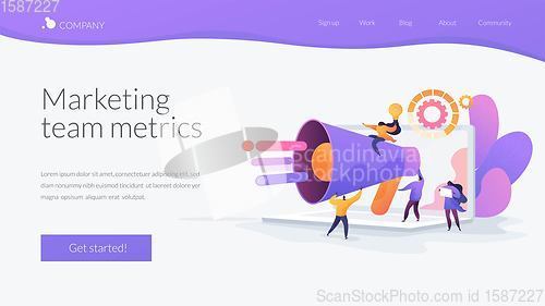 Image of Marketing team landing page concept