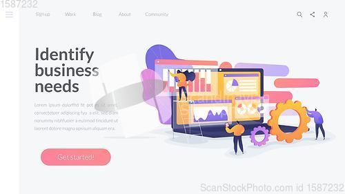 Image of Business analysis landing page concept