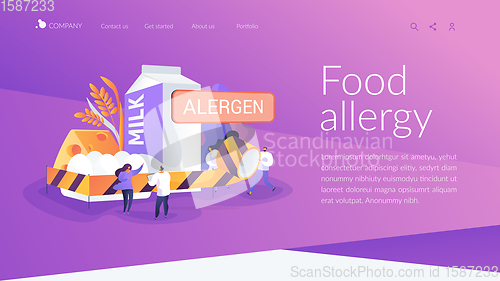 Image of Food allergy landing page concept