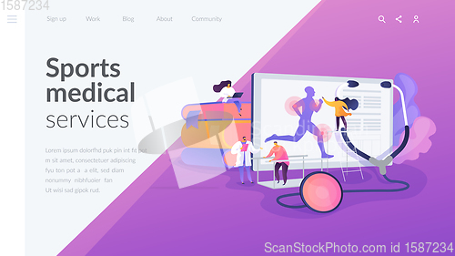 Image of Sport medicine landing page concept