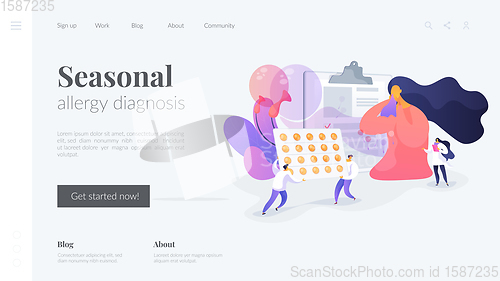 Image of Seasonal allergy landing page concept