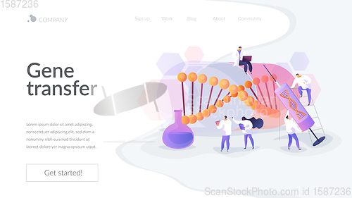 Image of Gene therapy landing page concept