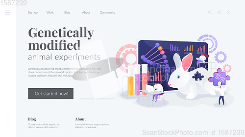 Image of Genetically modified animals landing page concept