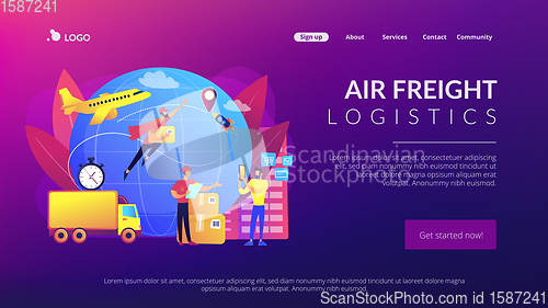 Image of Express delivery service concept landing page.