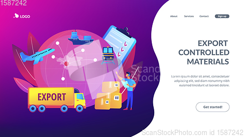 Image of Export control concept landing page