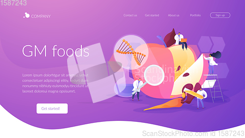 Image of Genetically modified foods landing page concept