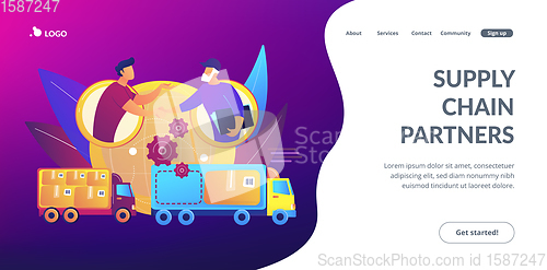 Image of Collaborative logistics concept landing page