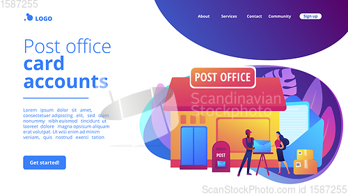 Image of Post office concept landing page