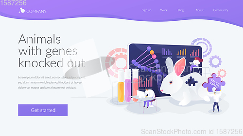 Image of Genetically modified animals landing page concept