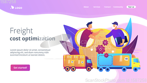 Image of Collaborative logistics concept landing page