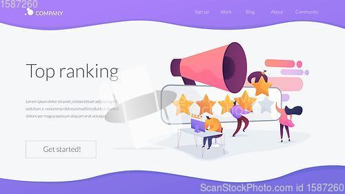 Image of Rating landing page concept