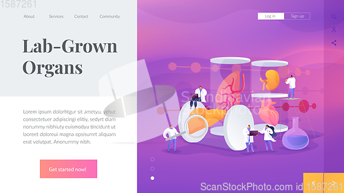 Image of Lab-Grown Organs landing page concept