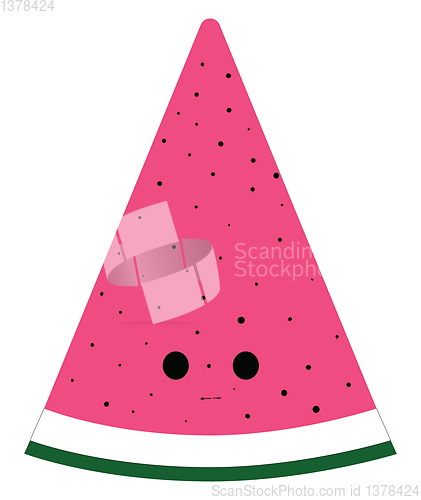 Image of Sliced watermelon, vector or color illustration.