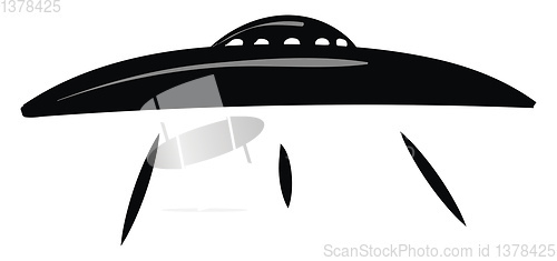 Image of Flying saucer icon, vector or color illustration.