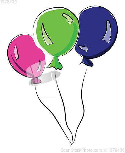 Image of Image of balloon, vector or color illustration.