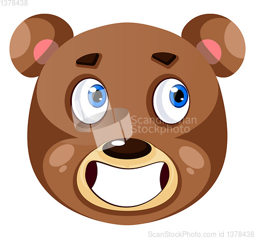 Image of Bear is feeling joyful, illustration, vector on white background